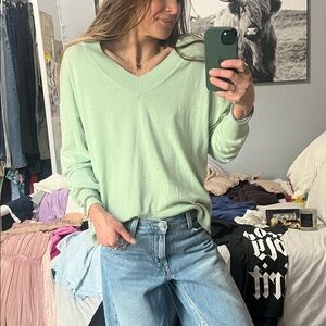 GAP Mint Green V-Neck Women's Sweater